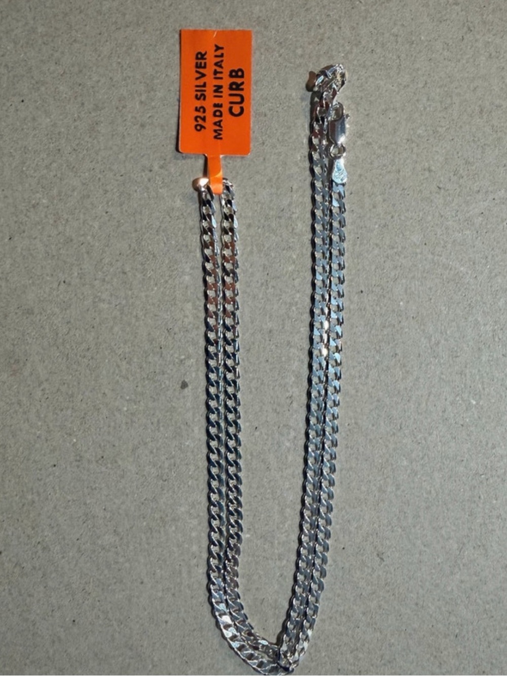 925 Sterling Silver Curb Chain Necklace